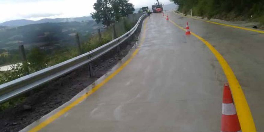 Dört köyü birbirine bağlayan yol artık daha güvenli