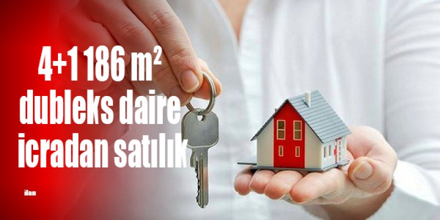 4+1 186 m² dubleks daire icradan satılık