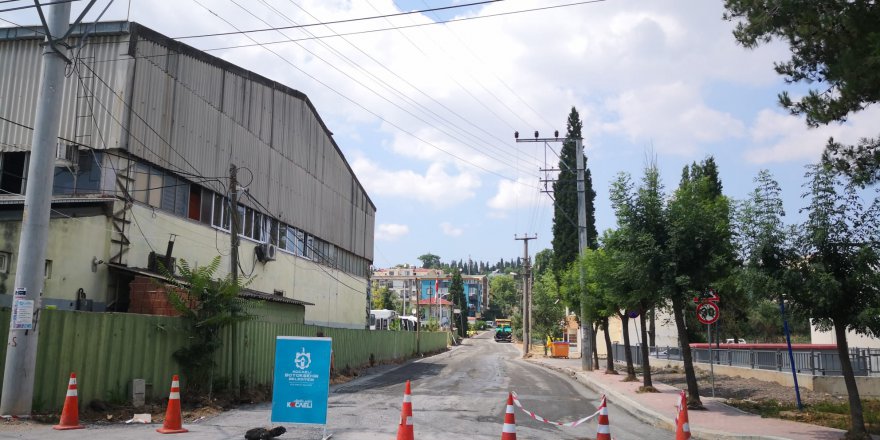Darıca Körfez Caddesi'nde üstyapı çalışması