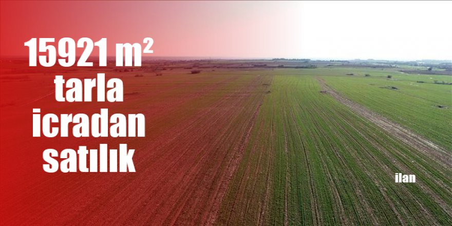 15921 m² tarla icradan satılık