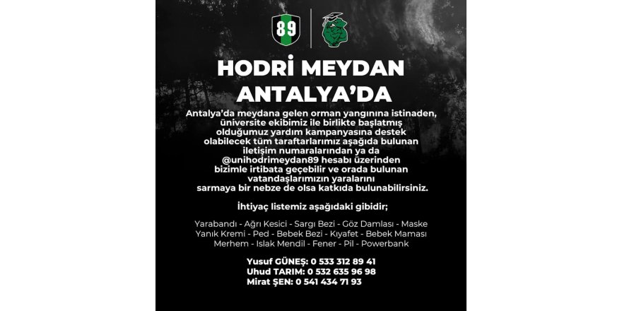 ÜNİ Hodri Meydan’dan anlamlı destek
