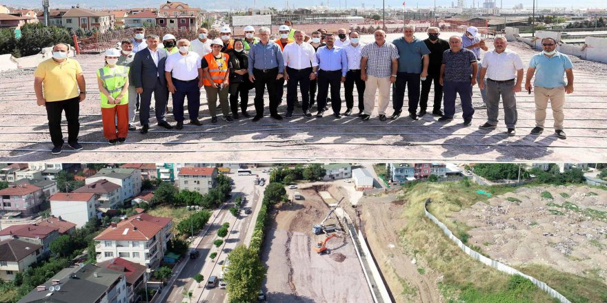 Başkan Büyükakın, yapımı devam eden yolu denetledi