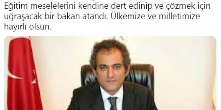 Rektör Hülagü, yeni Milli Eğitim Bakanı'nı tebrik etti