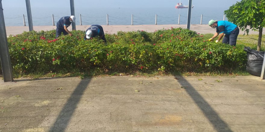 Mesire yerleri ve yeşil alanlarda temizlik çalışması