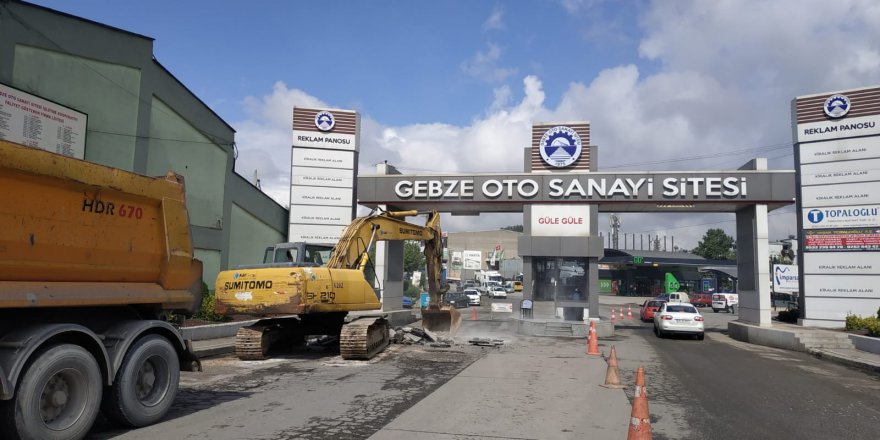 Gebze Oto Sanayi’nde üstyapı çalışmaları devam ediyor