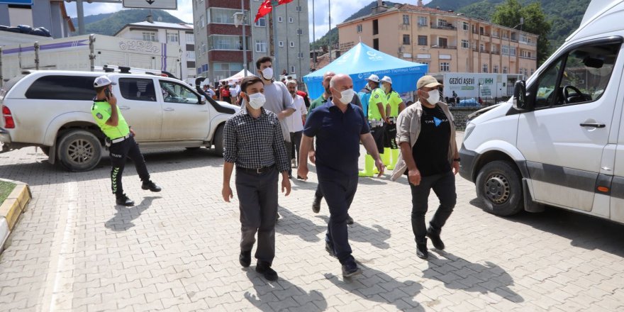 Başkan Bıyık sel bölgesinde