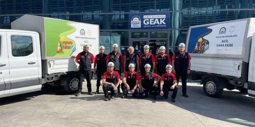 Gebze’den Kastamonu’ya GEAK ekipleri ve teçhizat