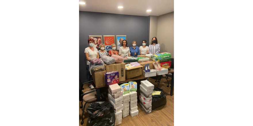 CHP’li kadınlardan sel bölgesine yardım