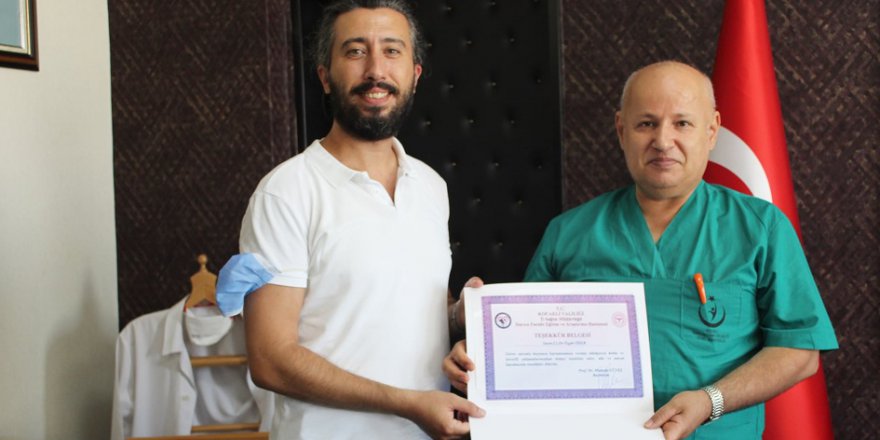 Farabi’den teşekkür plaketi