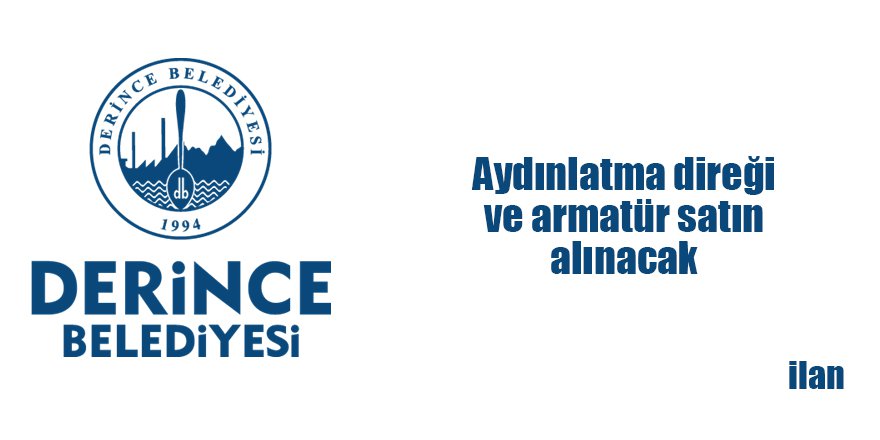 Aydınlatma direği ve armatür satın alınacak