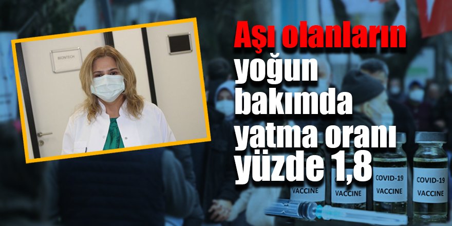 Aşı olanların yoğun bakımda yatma oranı yüzde 1,8