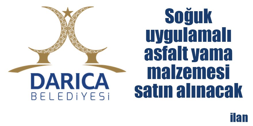 Soğuk uygulamalı asfalt yama malzemesi satın alınacak