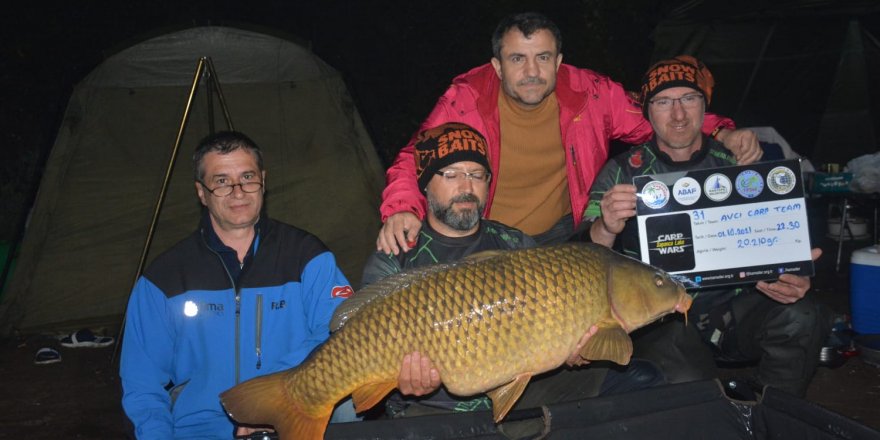 20 kilo 250 gram sazan yakaladılar!