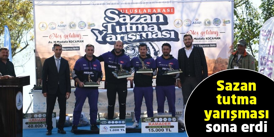 Sazan tutma yarışması sona erdi