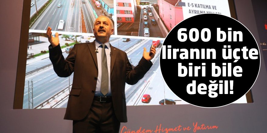 600 bin liranın üçte biri bile değil!