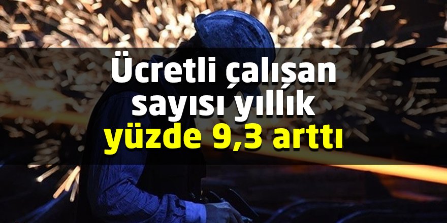 Ücretli çalışan sayısı yıllık yüzde 9,3 arttı
