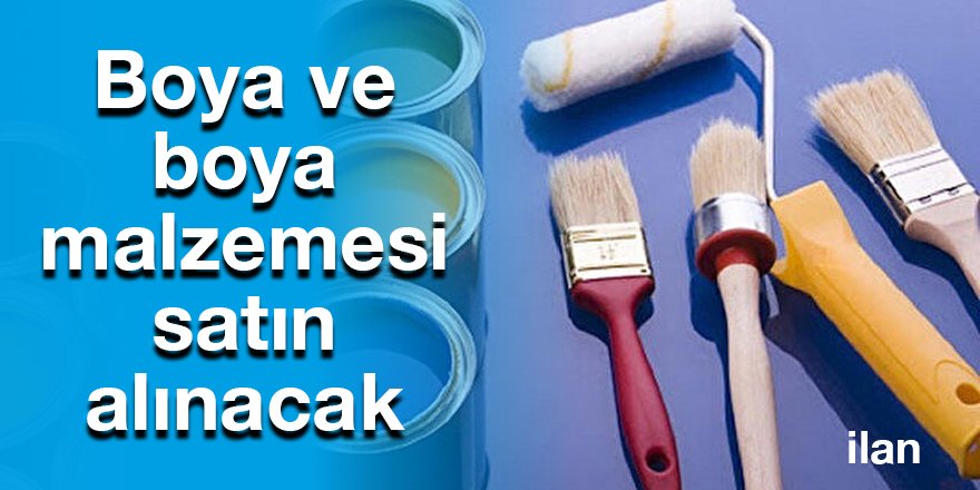 Boya ve boya malzemesi satın alınacak