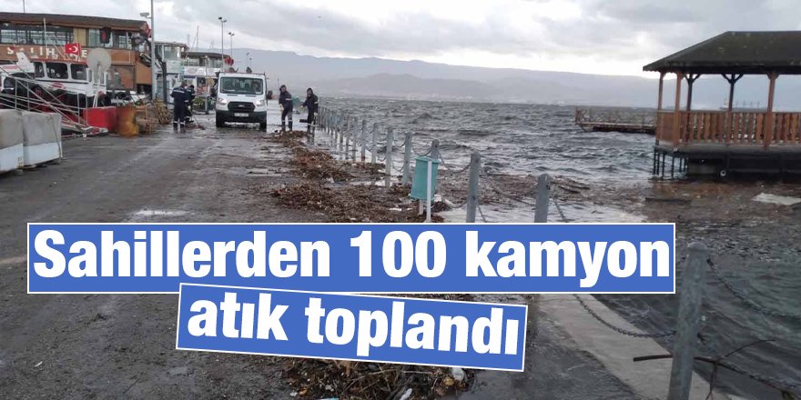 Sahillerden 100 kamyon atık toplandı