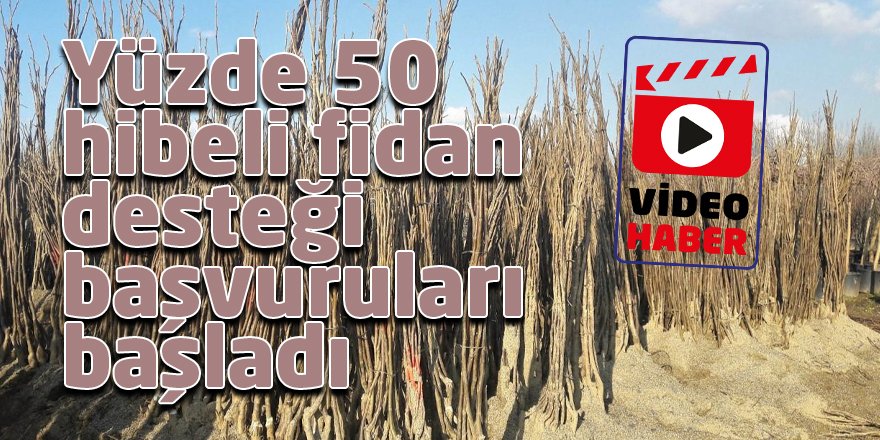 Yüzde 50 hibeli fidan desteği başvuruları başladı