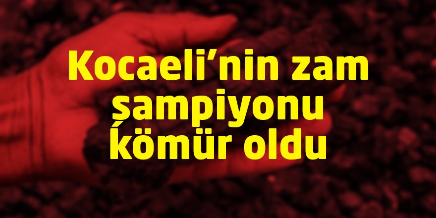 Kocaeli’nin zam şampiyonu kömür oldu