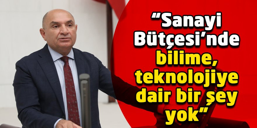 “Sanayi Bütçesi’nde bilime, teknolojiye dair bir şey yok”