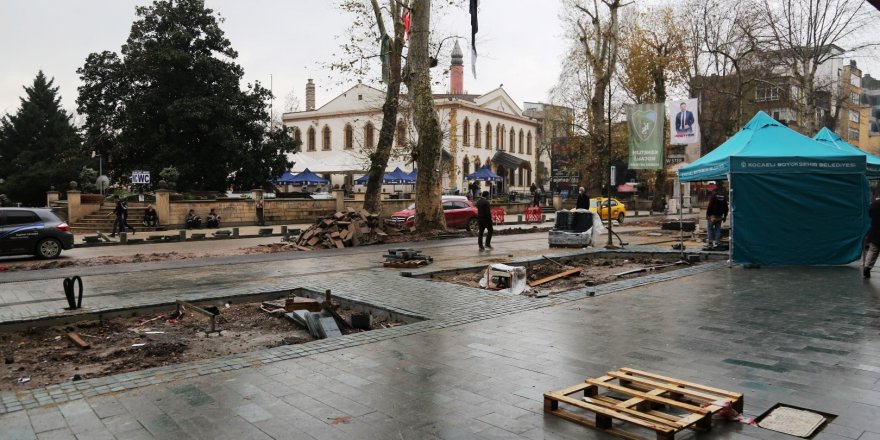 Yağmura rağmen çadır altında çalışma yapıldı