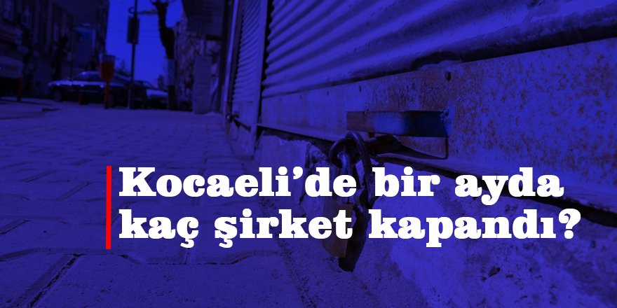 Kocaeli’de bir ayda kaç şirket kapandı?