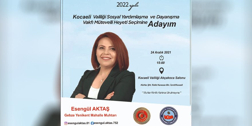 Aktaş mütevelli heyetine aday