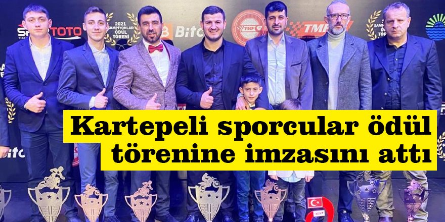 Kartepeli sporcular ödül törenine imzasını attı