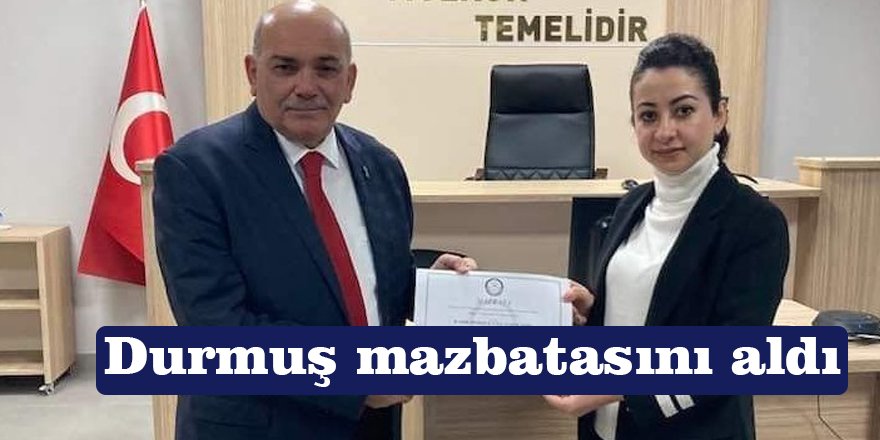 Durmuş mazbatasını aldı