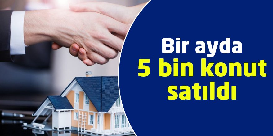Bir ayda 5 bin konut satıldı