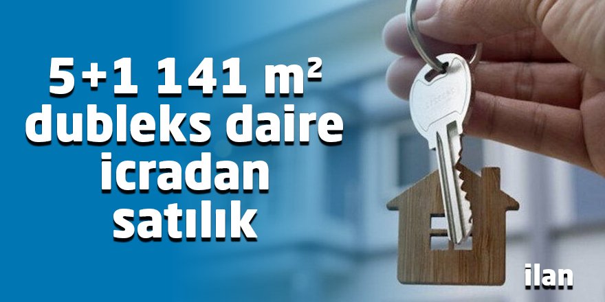 5+1 141 m² dubleks daire icradan satılık.