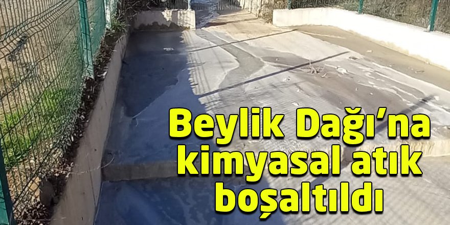 Beylik Dağı’na kimyasal atık boşaltıldı