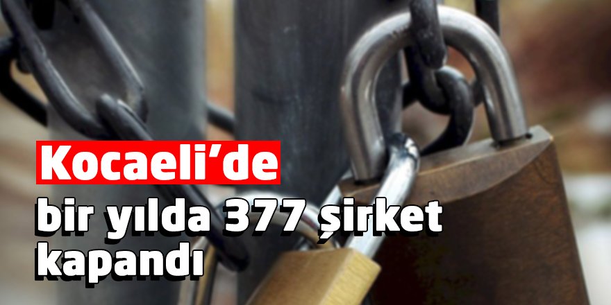 Kocaeli’de bir yılda 377 şirket kapandı
