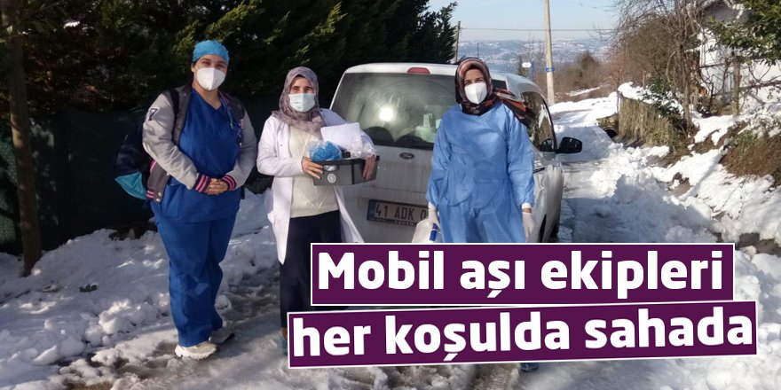 Mobil aşı ekipleri her koşulda sahada