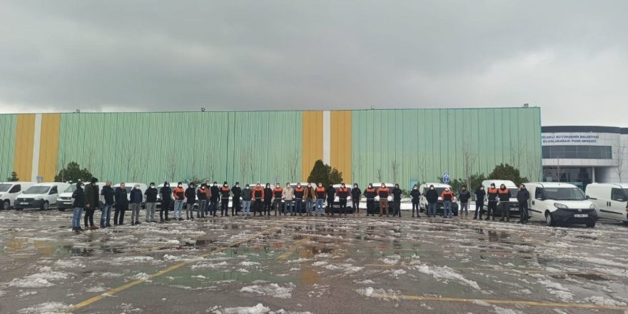 Kuryeler eylem yaptı