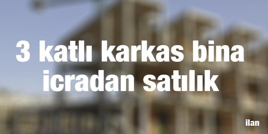 3 katlı karkas bina icradan satılık