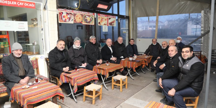 Bıyık esnafla bir araya geldi