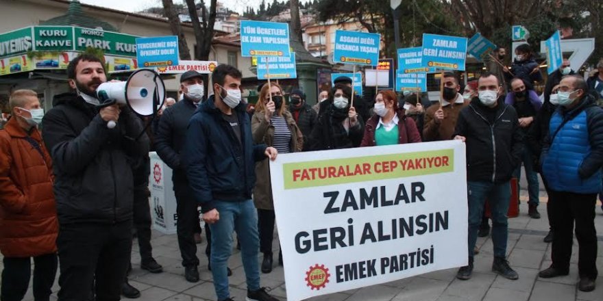 EMEP’liler zamları protesto etti