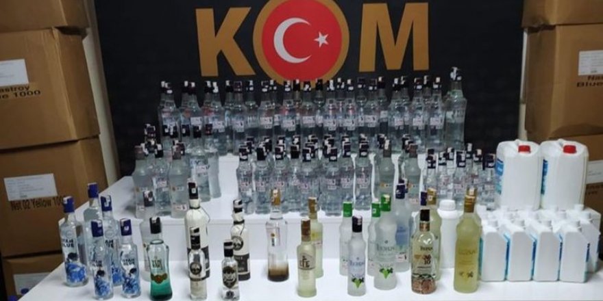 142 litre sahte alkol ele geçirildi