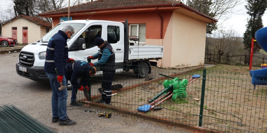 Kulfallı’daki parka bakım çalışması yapıldı