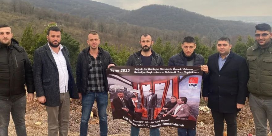 Teleferiğe bu kez CHP'liler bindirdi!