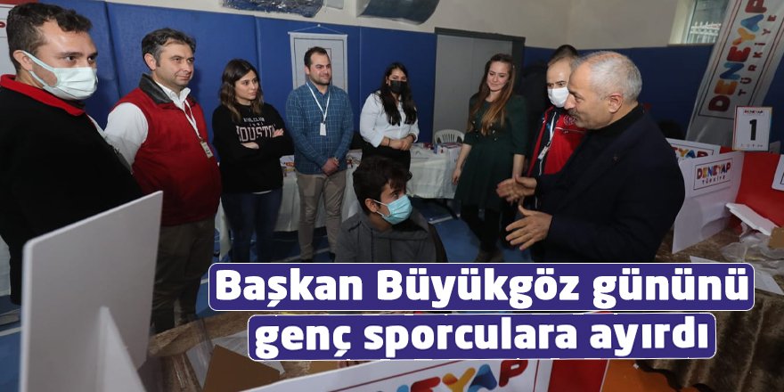 Başkan Büyükgöz gününü genç sporculara ayırdı