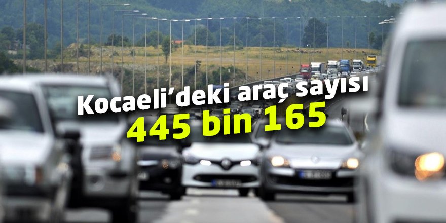 Kocaeli’deki araç sayısı 445 bin 165