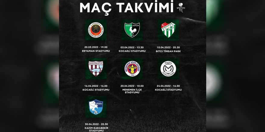 7 haftalık program güncellendi