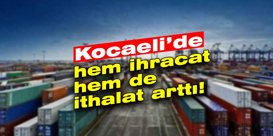 Kocaeli’de hem ihracat hem de ithalat arttı!