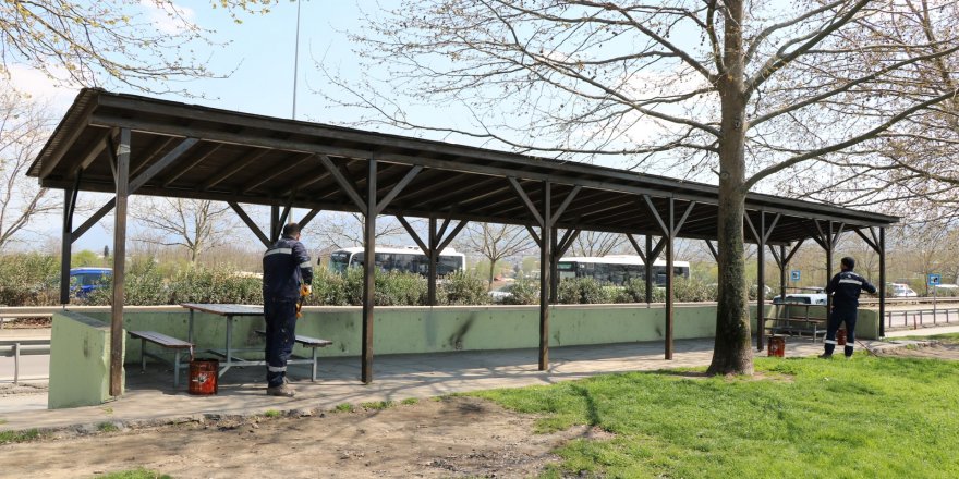 Park bahçelerde yaza hazırlık