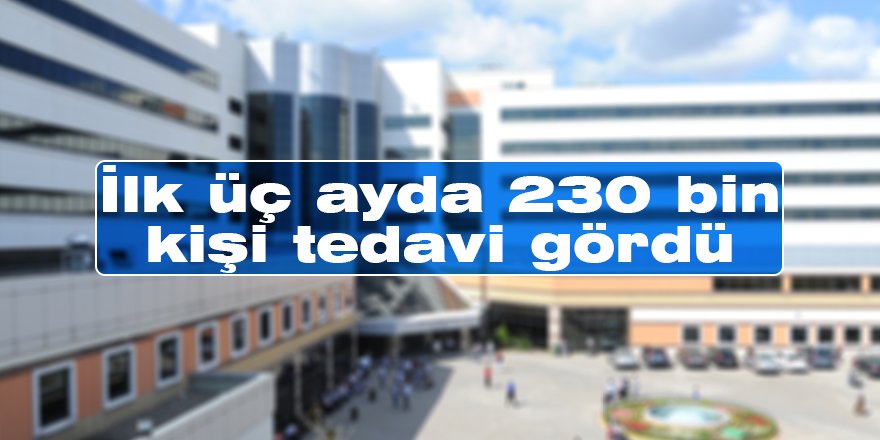 İlk üç ayda 230 bin kişi tedavi gördü