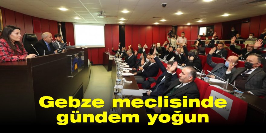 Gebze meclisinde gündem yoğun