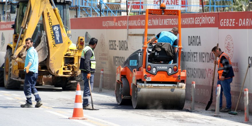 İstasyon Caddesi’nde yol onarımı